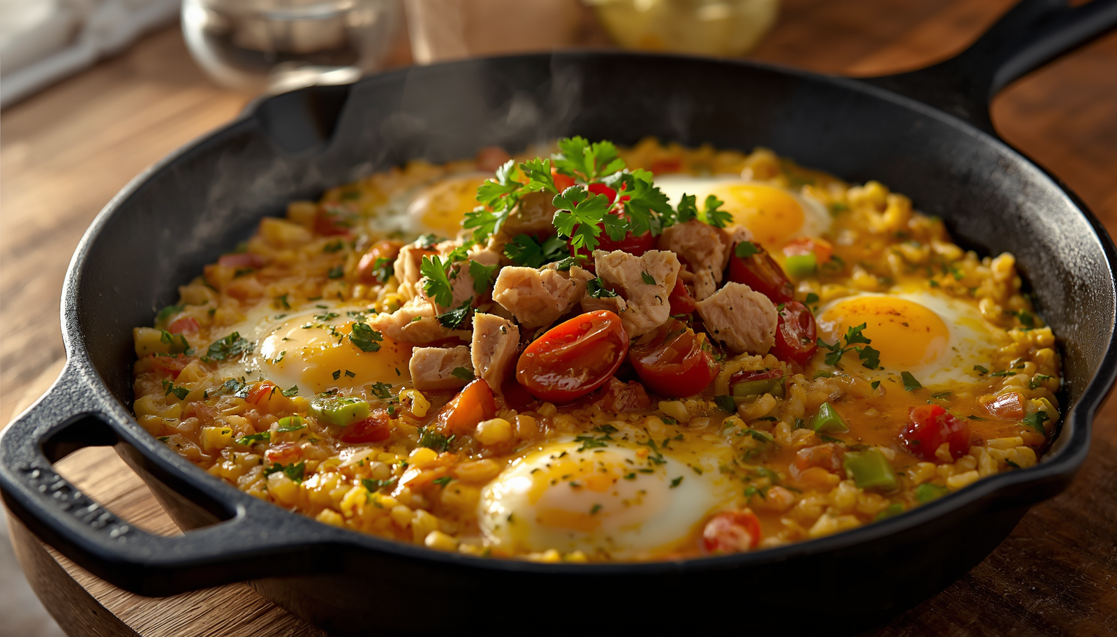 Spicy Tuna & Egg White Power Skillet